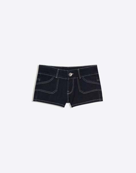 Bershka - Blå denimshorts - view 1