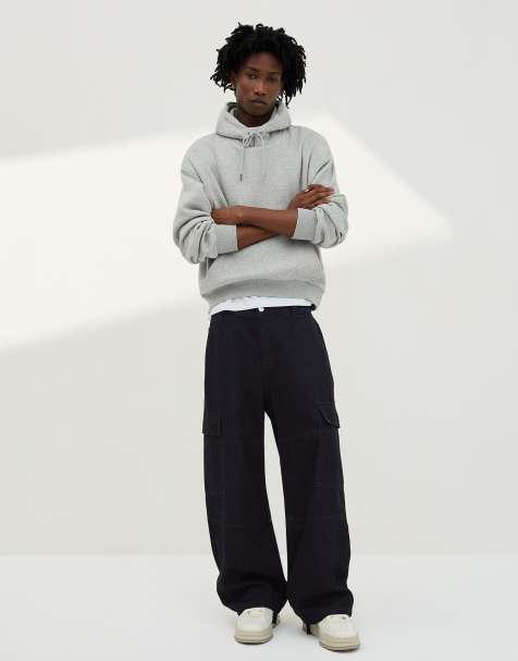 Bershka – Blå fallskärmsjeans i cargostil - view 1