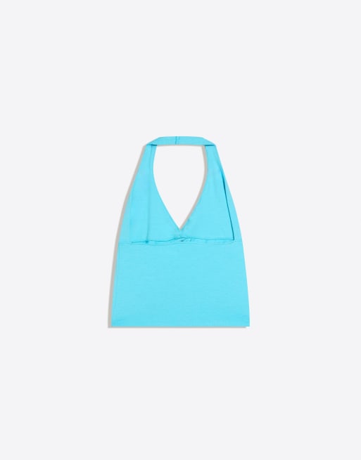Bershka - Blå halterneck-top, 6 af 6