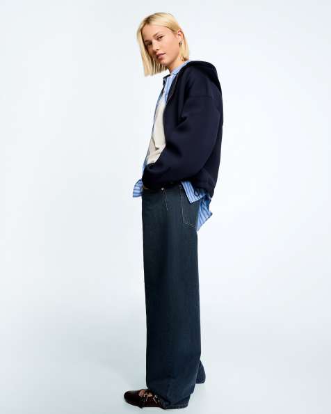 Bershka - Blå jeans med barrel-ben - view 1