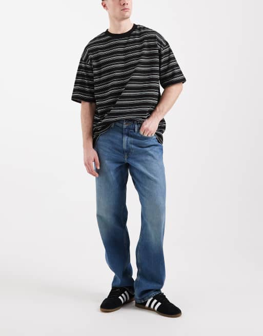 Bershka – Blå jeans med vida ben, 6 av 6