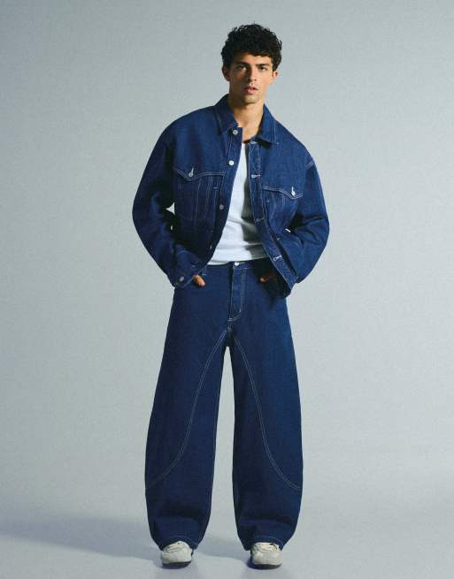Bershka – Blå jeansjacka, 2 av 5