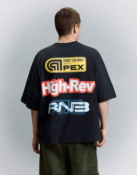 Bershka - Blå kortærmet T-shirt med print - view 1