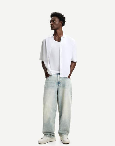 Bershka - Blå og super baggy jeans - view 1