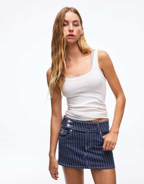 Bershka – Blå skort i denim - view 1