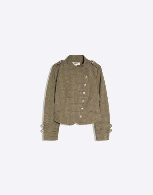 Bershka blazer croisé à boutons beige, 2 de 5