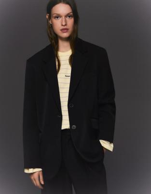Bershka - Blazer oversize - Noir S