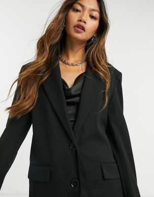 blazer noir oversize
