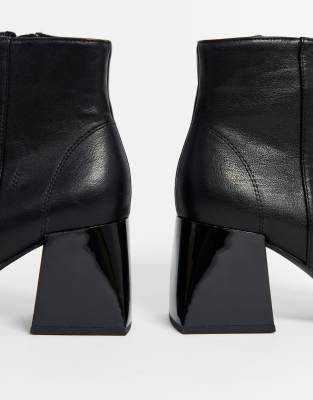 bershka black ankle boots