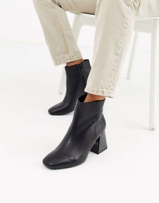 Bershka black 2025 ankle boots