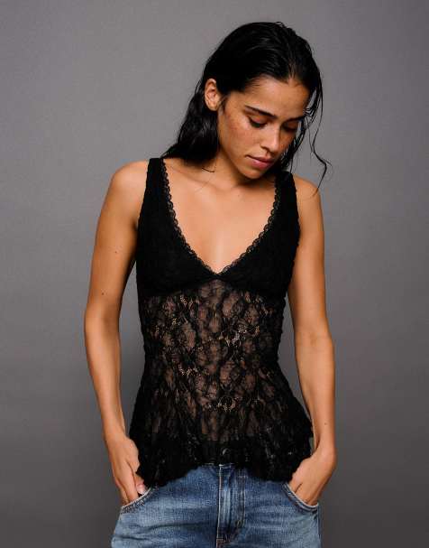 Bershka blondetop i sort - view 1