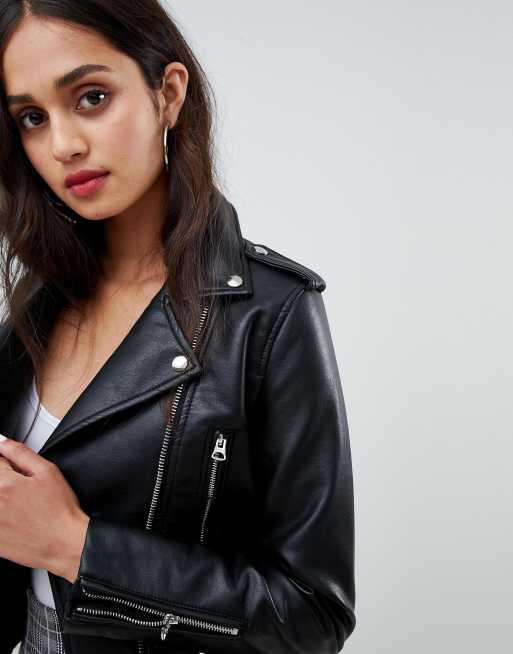 Bershka veste 2025 en cuir femme