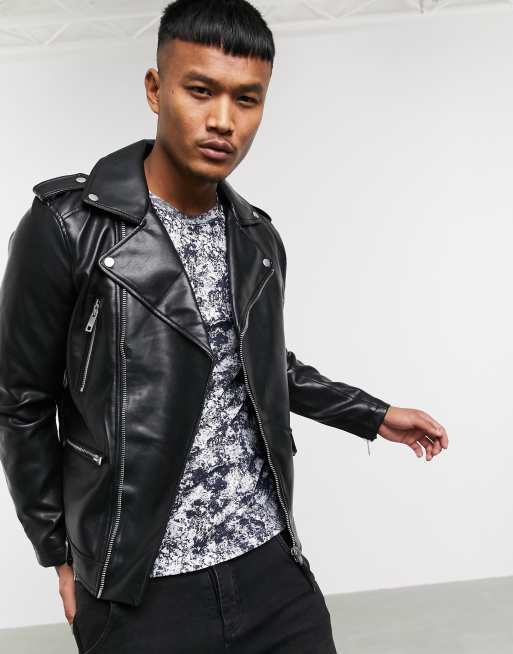 Veste cuir 2024 bershka homme