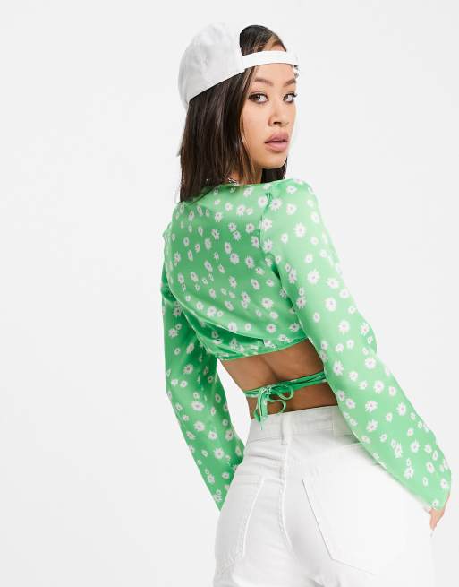 Blusa best sale verde bershka