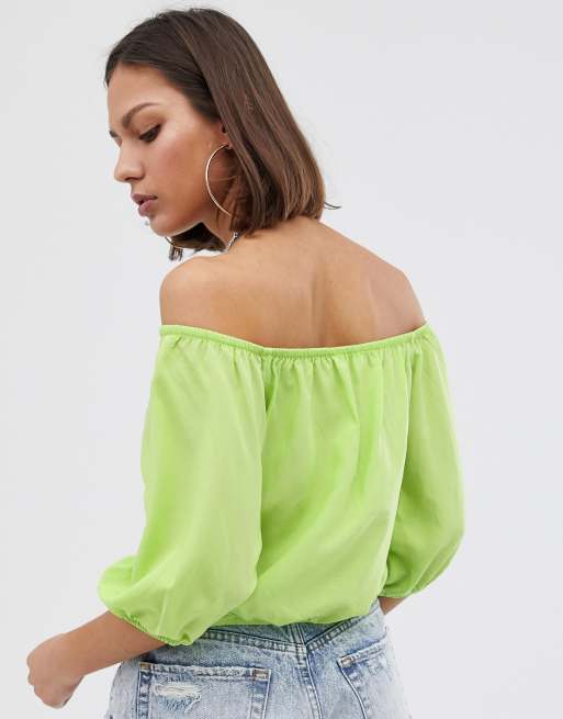 Blusa neon online bershka