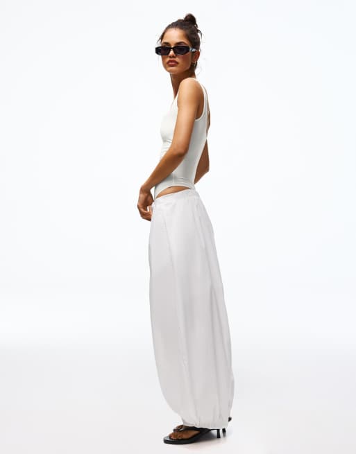 Bershka - Body à bretelles et encolure carrée - Blanc, 3 de 4