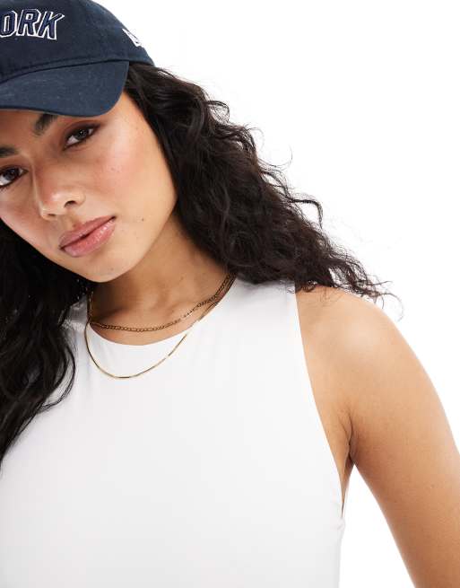 Bershka - Body écru con scollo a vogatore, 2 di 4