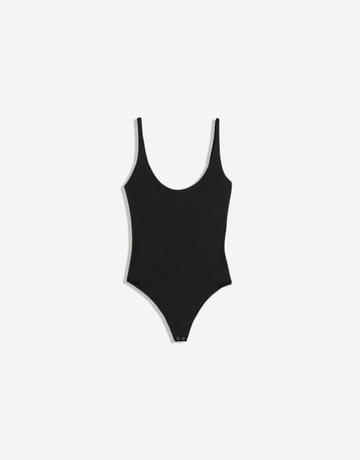 Bershka - Body nero con scollo rotondo e spalline sottili, 5 di 5