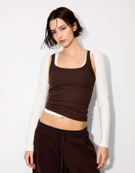 Bershka bolero cardigan a maniche lunghe bianco - view 1