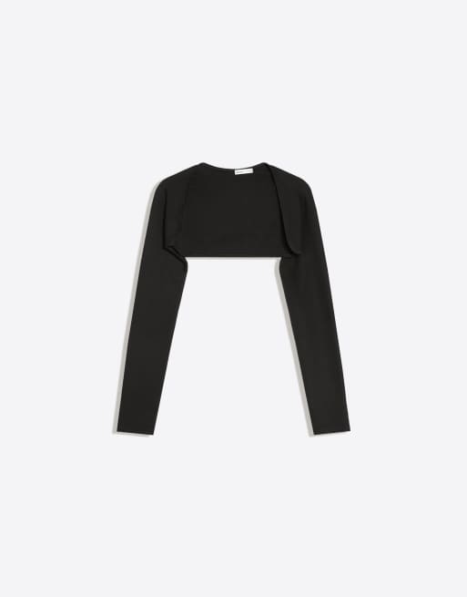 Bershka boléro, pull à manches longues, noir, 5 de 5