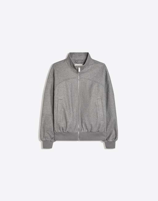 Bershka bomber en mélange de laine gris, 5 de 5