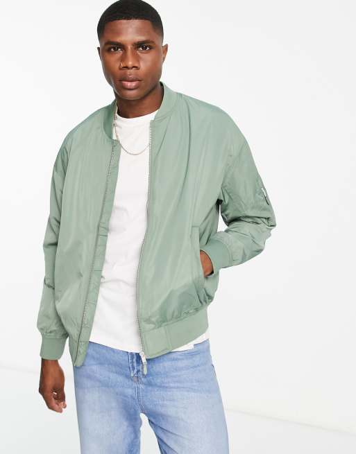 Baseball Jacket - Bright green/cream - Men