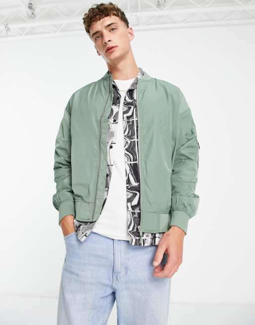 Baseball Jacket - Bright green/cream - Men