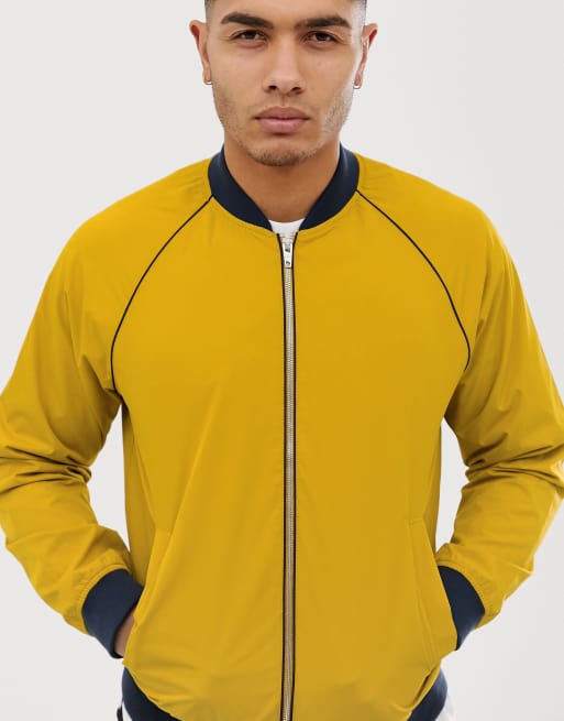 Bershka bomber jacket in mustard | ASOS