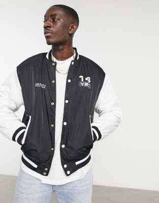 bershka varsity bomber jacket