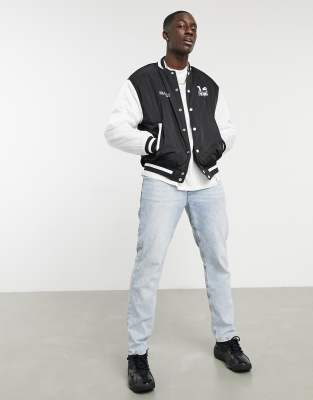 bershka varsity bomber jacket