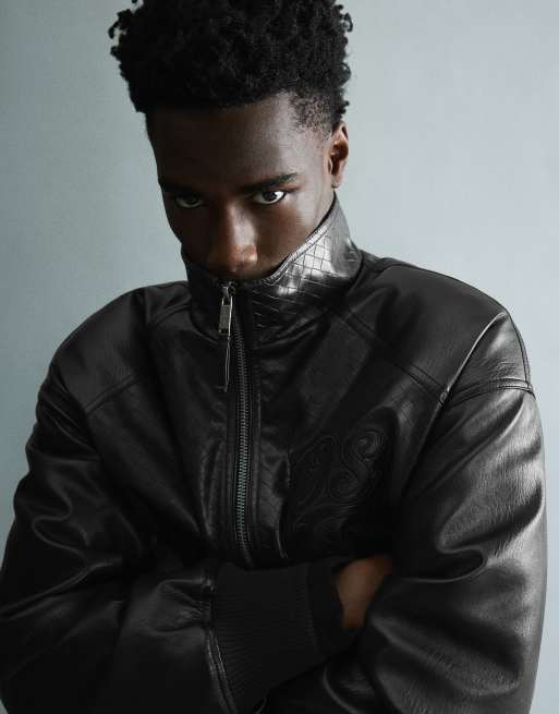 Bershka bomber tressé noir, 4 de 6