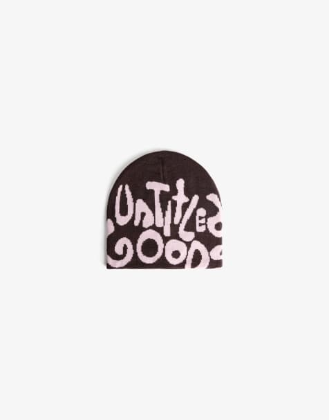 Bershka - Bonnet à motif - Marron - view 1