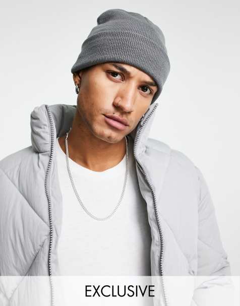 Bershka - Bonnet en maille - Gris - view 1