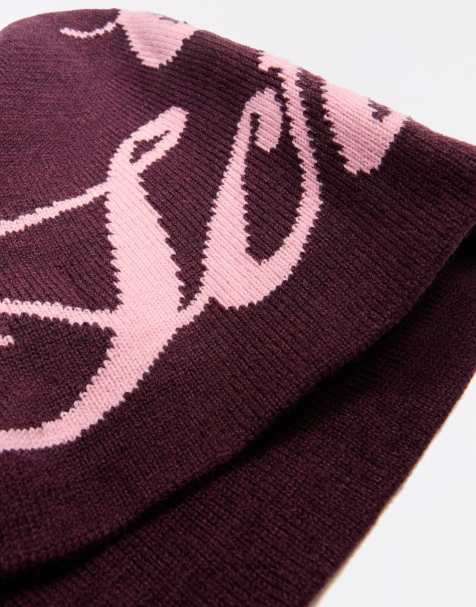 Bershka bonnet graphique bordeaux - view 1