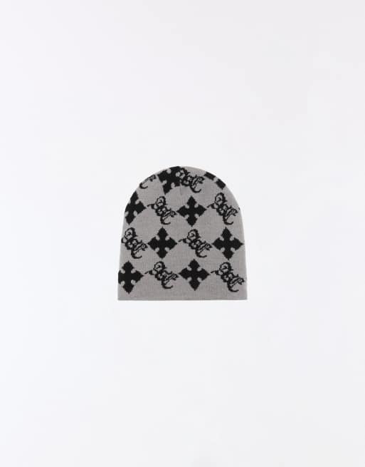 Bershka bonnet imprimé gris, 3 de 4