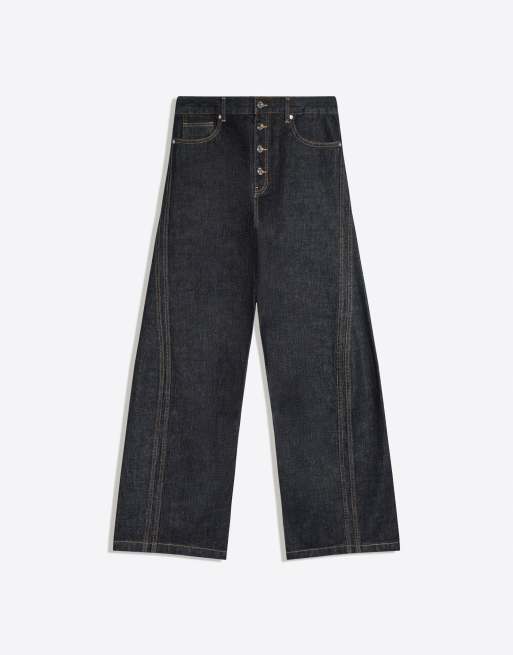 Bershka Boot-cut jeans in blue, 5 of 5