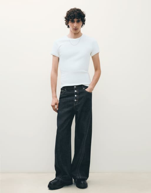 Bershka bootcut-jeans i blå, 2 af 5