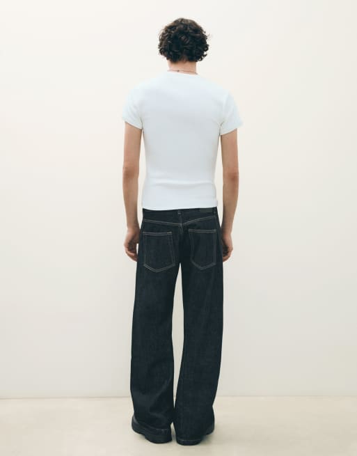 Bershka bootcut-jeans i blå, 4 af 5