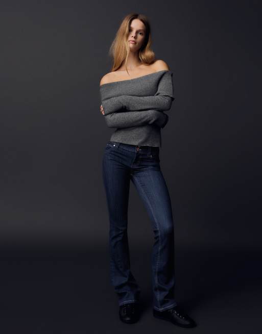 Bershka bootcut-jeans i blå, 2 af 4