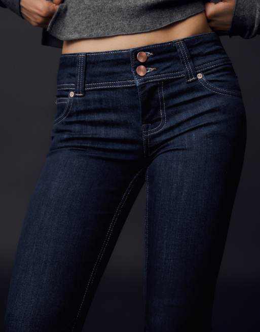 Bershka bootcut-jeans i blå, 3 af 4