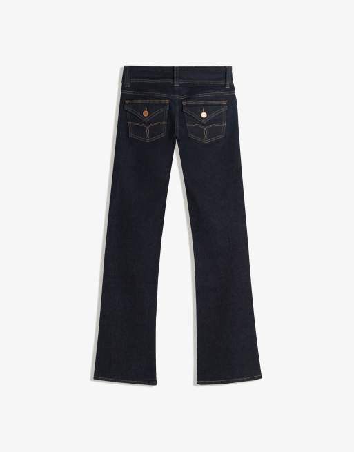 Bershka - Bootcut-jeans i denimblå, 6 af 6