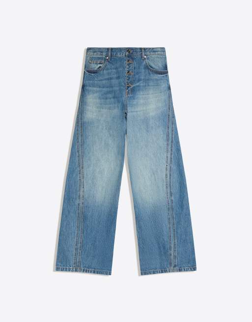 Bershka bootcut-jeans i mellanblått, 5 av 5