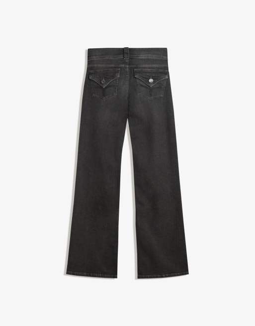 Bershka Bootcut jeans in black, 6 of 6