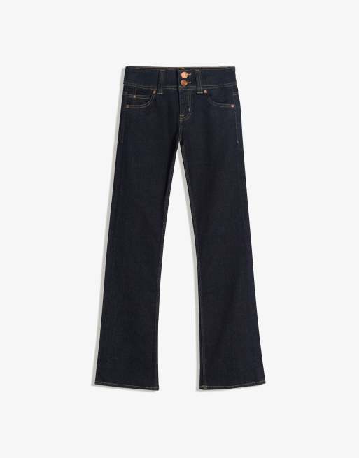 Bershka - Bootcut jeans in denim blauw, 5 van 6