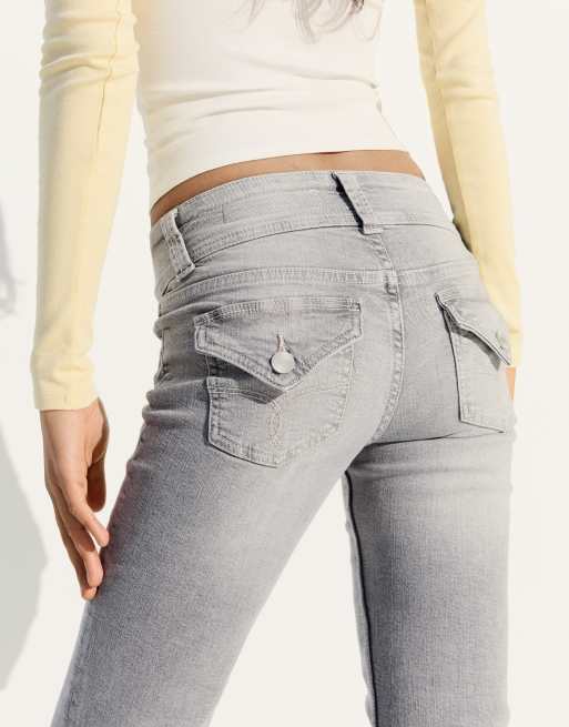 Bershka Bootcut jeans in grey, 5 of 7