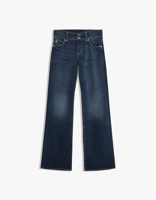 Bershka Bootcut jeans in navy, 5 of 6