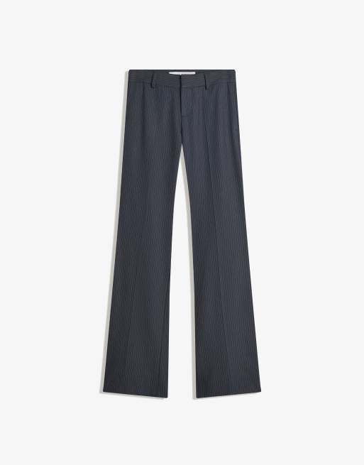 Bershka Bootcut trousers in blue, 3 of 4
