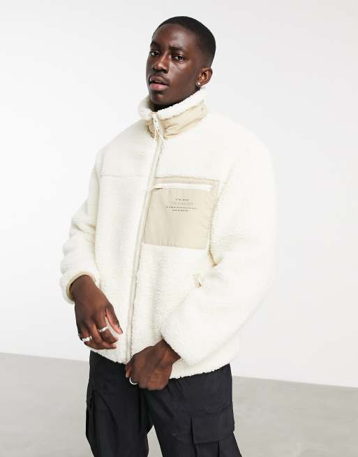 Bershka on sale borg jacket