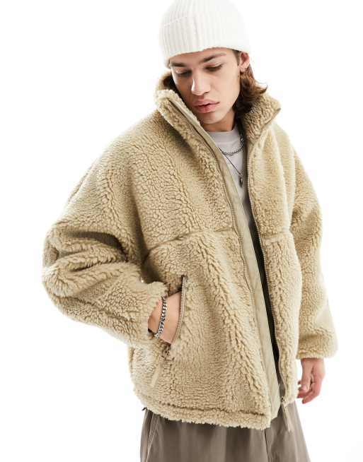 Bershka teddy 2025 jacket with hood