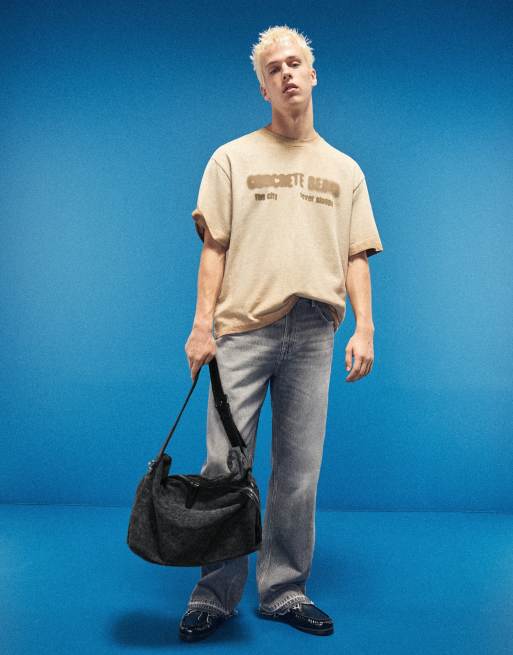 Bershka borsa a sacco a tracolla lavata nera, 3 di 5